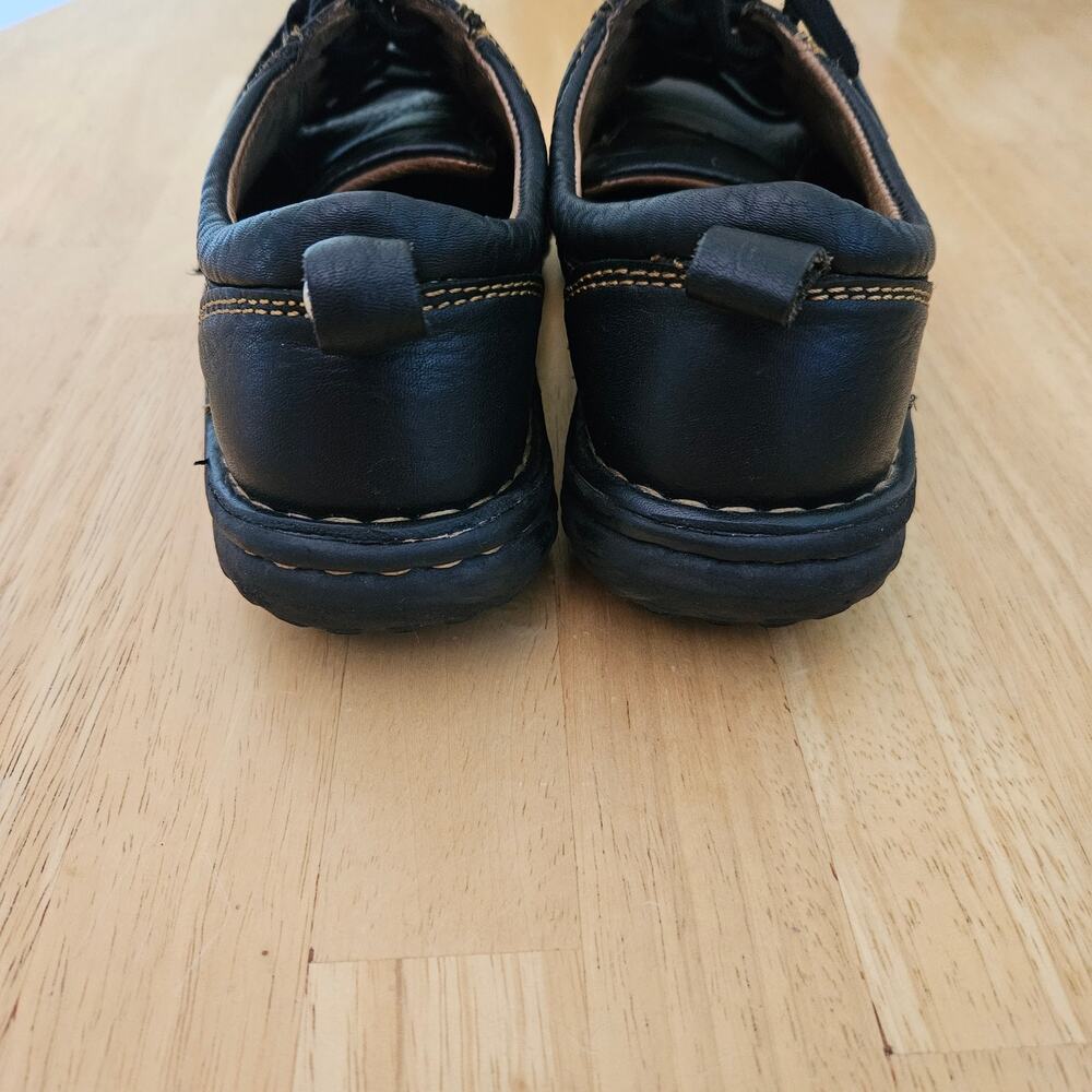 Born Handcrafted Black Leather Lace Up Oxford Shoes sz 7 - Picture 3 of 13
